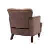 Hengming Living leisure Upholstered Fabric Club Chair, Antique Brown