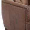 Hengming Living leisure Upholstered Fabric Club Chair, Antique Brown