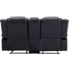 Home Theater Seating Manual Recliner; PU Leather Reclining Loveseat for Living Room