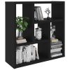 Wall Shelf Black 17.8"x6.3"x17.8" Engineered Wood