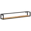 Wall Shelves 2 pcs 47.2" Solid Acacia Wood