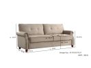 Linen Fabric Upholstery with Storage Sofa /Tufted Cushions/ Easy, Tool-Free Assembly, Beige