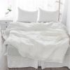 4 Pc King Bedding Set, Premium Soft White Linen Sheet Set and Pillowcases, Breathable Bedding for King Bed