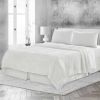 4 Pc King Bedding Set, Premium Soft White Linen Sheet Set and Pillowcases, Breathable Bedding for King Bed