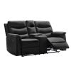 2-SEATER MOTION SOFA BLACK PU