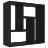 Wall Shelf Black 17.8"x6.3"x17.8" Engineered Wood