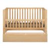 Crib with Drawers and 3 Height Options, Natural