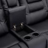 Home Theater Seating Manual Recliner; PU Leather Reclining Loveseat for Living Room