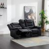 Home Theater Seating Manual Recliner; PU Leather Reclining Loveseat for Living Room