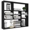 Wall Shelf Black 35.4"x6.3"x30.7" Engineered Wood