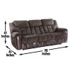 Transitional Dual-Power Leather Loveseat - Reclining Seats, Top Grain Leather, High-Leg Design - Compact and Comfortable