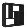 Wall Shelf Black 17.8"x6.3"x17.8" Engineered Wood