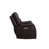 Triple-Power Recliner - Power Headrest, Power Footrest, Power Lumbar - Lighted Cupholders - Transitional Design, Canyon Walnut Leatherette