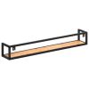 Wall Shelves 2 pcs 47.2" Solid Acacia Wood