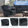 Home Theater Seating Manual Reclining Sofa for Living Room, Bedroom, Dark Blue