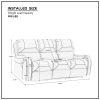 Faux Leather Reclining Sofa Couch 3 Seater for Living Room Black