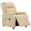 Massage Recliner Cream Fabric