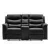 2-SEATER MOTION SOFA BLACK PU