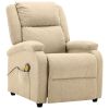 Massage Recliner Cream Fabric