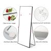 Full Length Mirror Floor Mirror Hanging Standing or Leaning, Bedroom Mirror Wall-Mounted Mirror with Black Aluminum Alloy Frame, 59" x 15.7"