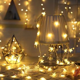 Room layout led lantern flashing string lights starry (Option: Warm white-20M200-Plug in)