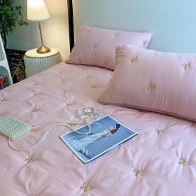 Maternal And Infant Grade Cotton Fitted Sheet Single Piece Simmons Mattress (Option: Bow Tie Pink-150x200cm)