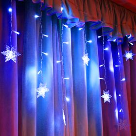 LED ice bar lamp snowflake hanging (Option: Blue-3.5m-UK 220V)