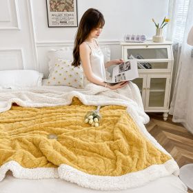 Tuff Down Blanket Lamb Wool Thickened (Option: Yellow-200x230cm)