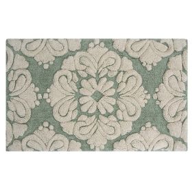 Medallion Collection (Color: Sage/Natural, size: 21" x 34" Rectangle)