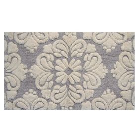 Medallion Collection (Color: Gray/Natural, size: 24" x 40" Rectangle)