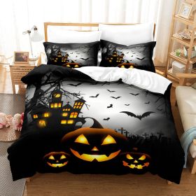 Halloween Series Bed Sheet Holiday Bedding Three-piece Set (Option: 1style-70 × 133)