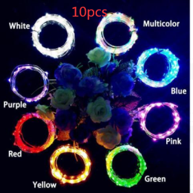 Wine Bottle Lights String 2M 20leds Christmas Decorations Copper Wire String Led Garland Lights Decor Wedding Festival Party (Option: 10pcs Green-1m-10light)