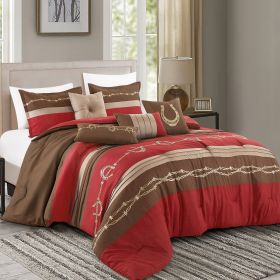 Jiera 7PC COMFORTER SET (size: QUEEN)