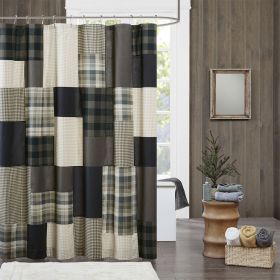 100% Cotton Shower Curtain (Color: as Pic)