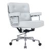 Lobby Genuine Leather Executive chair office Aluminum Alloy Base Swivel