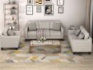 3 Piece Living Room Set with tufted cushions