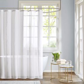 Sheer Shower Curtain (Color: as Pic)