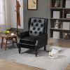 COOLMORE Wood Frame Armchair, Modern Accent Chair Lounge Chair for Living Room