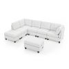 L shape Modular Sectional Sofa; DIY Combination; includes Three Single Chair ; Two Corner and Two Ottoman