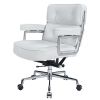 Lobby Genuine Leather Executive chair office Aluminum Alloy Base Swivel