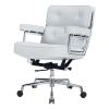 Lobby Genuine Leather Executive chair office Aluminum Alloy Base Swivel