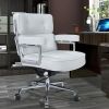 Lobby Genuine Leather Executive chair office Aluminum Alloy Base Swivel