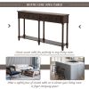 Console Table Sofa Table Easy Assembly with Two Storage Drawers and Bottom Shelf for Living Room, Entryway