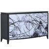 Modern Sideboard Buffet Storage Cabinet with 2 Decorative Doors, 2 Drawers and 4 shelves for Living room, Entryway