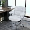 Lobby Genuine Leather Executive chair office Aluminum Alloy Base Swivel