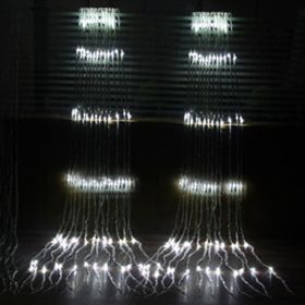 Outdoor Background Layout Of Net Lights And Water String Lights (Option: White-EU)