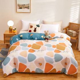 Cotton Single And Double Student Dormitory Three Piece Quilt Cover (Option: Riverstones-Double Quilt Cover 220x 240cm)