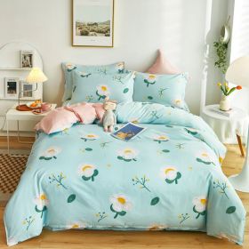 Cotton Duvet Cover One-piece Wholesale Pure Single Double Student Dormitory Bed Sheet Four-piece Set (Option: Beauty Like Jade-SuitD)