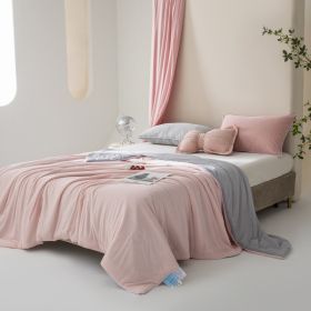 Machine Washable Ice Silk Summer Quilt (Option: Cold Berry Pink-200X 230cm)