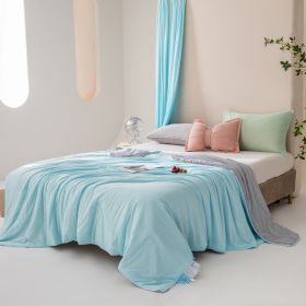 Machine Washable Ice Silk Summer Quilt (Option: Aurora Blue-200X 230cm)